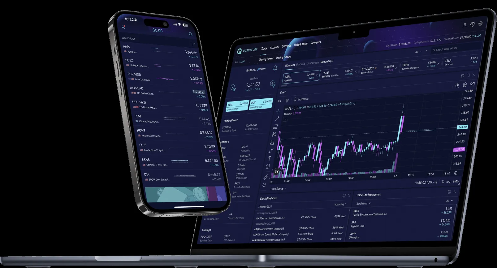 Screenshot of the Trading Screenshot Generator interface