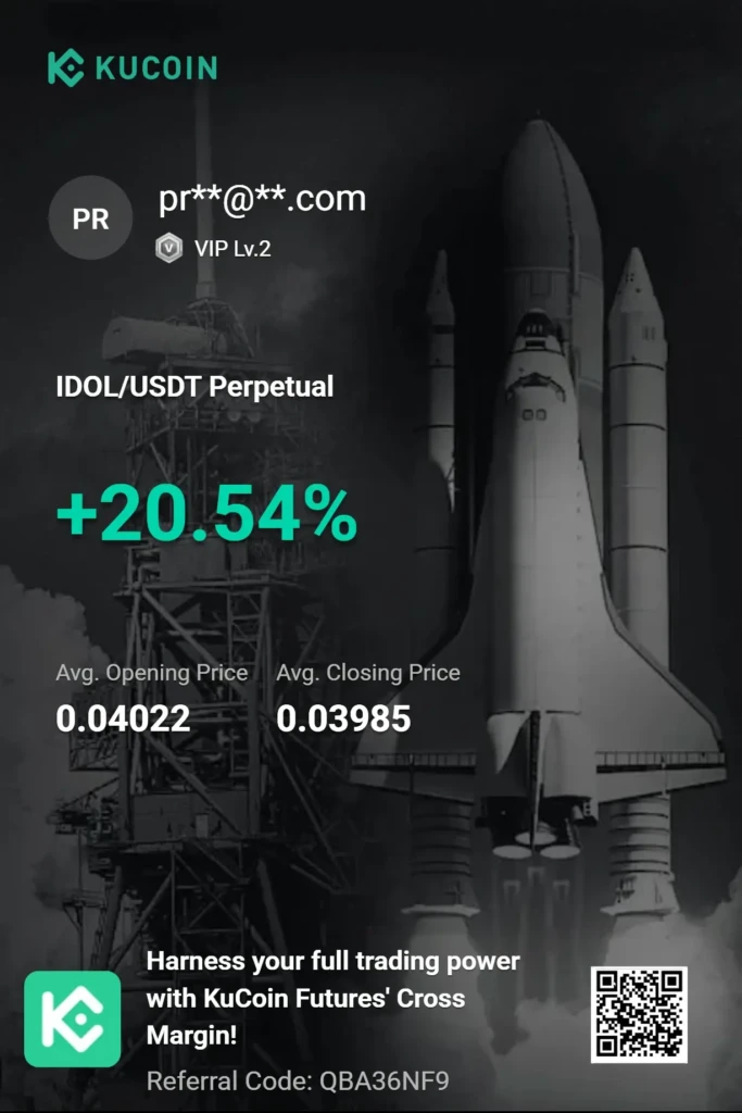 KuCoin trading screenshot generator – PnL results, trade history, customizable mockup for crypto traders and portfolios